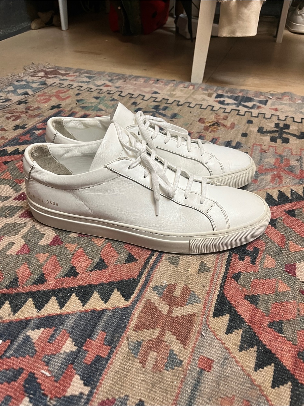 Common Projects White Low-Top Leather Sneakers